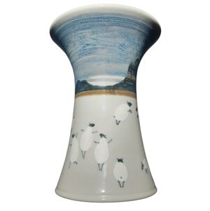 Highland Stoneware Cylinder Vase Sheep